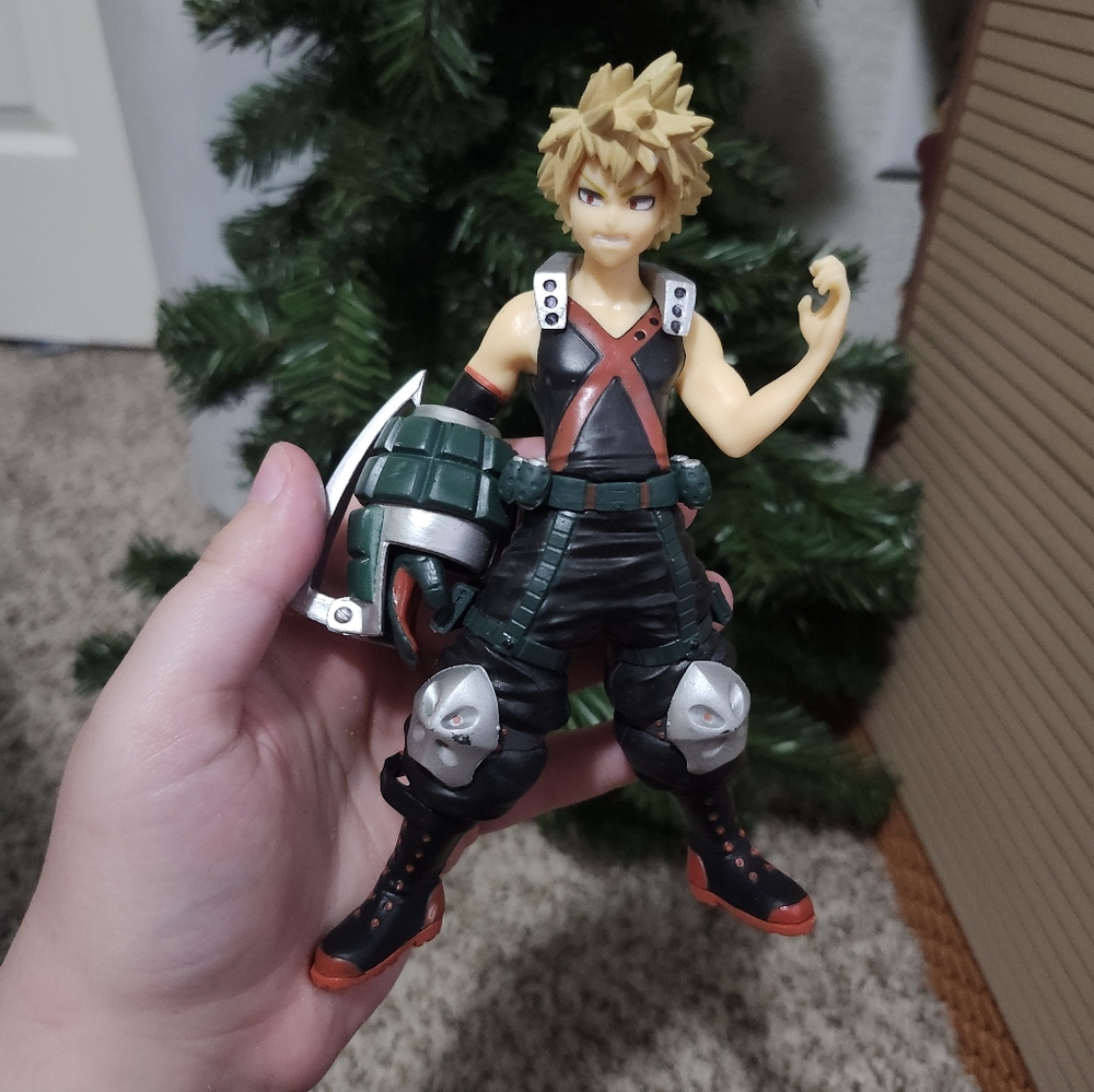 Anime Action Figure with Green and Black Outfit